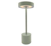 Lumisky Lampe de table sans fil touch en aluminium vert olive mat LED ROBY OLIVE H30cm