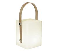 Lumisky Lanterne sans fil poignée bambou LED blanc chaud/multicolore dimmable TIKY H27cm