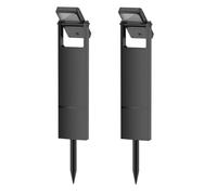 Lot de 2 Balises Solaires à Planter LED Blanc Chaud BRITY - Éclairage Extérieur Moderne, Idéal pour Jardin, Chemin et Allée, Étanches et Faciles à Installer