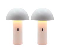 Lumisky Lot de 2 lampes de table TOD WHITE – sans fil, LED blanc chaud, tête orientable H28cm