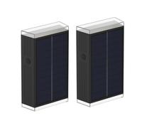 Lumisky Lot de 2 Lampes Murales Solaires Extérieur RODY Éclairage LED Étanche avec Capteur Automatique pour Jardin/Terrasse