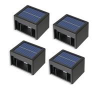 Lumisky Lot de 4 appliques murales solaires LED blanc chaud/froid 4x DAXY H6cm