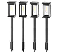 Lumisky Lot de 4 balises solaires à piquer 4X LUZY LED blanc chaud H34cm