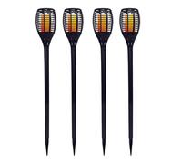 Lumisky Lot de 4 mini torches solaires effet flamme LED blanc chaud 4x MINI MAITY SUN H70cm