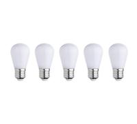 Lumisky Lot de 5 ampoules LED E27 blanc globe compatible guirlande PARTY BULB WHITE H7cm