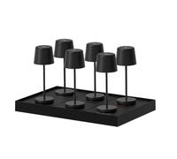 Lumisky Lot de 6 lampes de table KELLYL MINI BLACK touch sans fil dimmable H22 cm socle de charge
