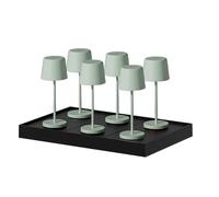 Lumisky Lampe de table Mini Kelly – lot de 6 LED sans fil tactile dimmable H22 cm, socle de charge