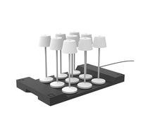 Lumisky Lampes de table sans fil EMILY WHITE – Lot de 9, LED blanc chaud dimmable, base de chargement