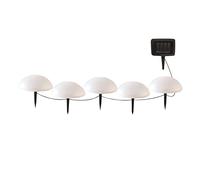 LUMISKY / LUMIJARDIN 5 demi boules solaires lumineuses à piquer balisage allée LED blanc HALF MOON ∅15 cm