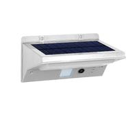 LUMISKY / LUMIJARDIN Projecteur solaire applique mural inox éclairage puissant LED blanc DERBY H16cm avec détecteur de mouvement 3 modes