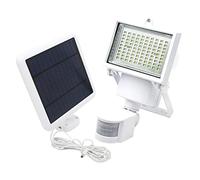 LUMISKY / LUMIJARDIN Projecteur solaire blanc eclairage puissant panneau solaire déporté LED blanc COOPER WHITE H22cm avec détecteur de mouvement orientable