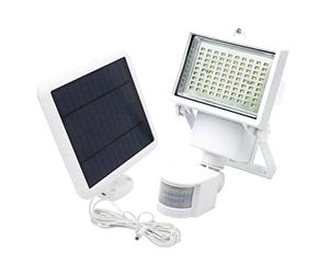 LUMISKY / LUMIJARDIN Projecteur solaire blanc eclairage puissant panneau solaire déporté LED blanc COOPER WHITE H22cm avec détecteur de mouvement orientable