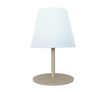 Lumisky Mini lampe de table sans fil pied en acier beige LED blanc chaud TWINS SOLO CREAM H16cm