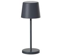 Lumisky Mini lampe de table touch sans fil en aluminium gris LED KELLYL MINI ROCK blanc dimmable H22cm