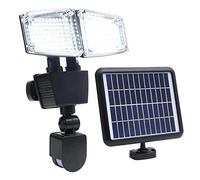 Lumisky Projecteur solaire 2 têtes noir eclairage puissant panneau solaire déporté LED blanc DOUGLAS H23cm avec détecteur de mouvement orientable