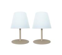 Lumisky Set de 2 lampes de table LED sans fil TWINS Cream H16cm