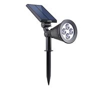Lumisky Spot solaire projecteur 2 en 1 à piquer ou à fixer dimmable LED blanc SPIKY W34 H42cm