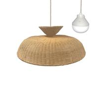 Lumisky Suspension DARMA NOMAD en rotin style bohème avec ampoule LED blanc/RGB nomade