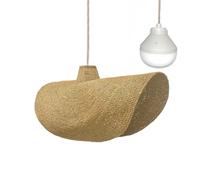 Lumisky Suspension KLEIA NOMAD en herbe marine style bohème avec ampoule LED blanc/RGB nomade
