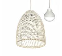 Lumisky Suspension PAULO NOMAD en rotin naturel style bohème avec ampoule LED blanc/RGB nomade