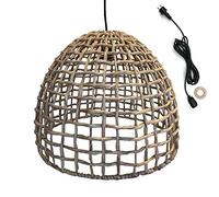Lumisky Suspension sur secteur pour l'extérieur AMADEO OUTDOOR CABLE en jacinthe d'eau naturelle style bohème 5m de longueur de câble