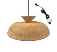 Lumisky Suspension sur secteur DARMA OUTDOOR CABLE – rotin naturel, style bohème, câble 5 m