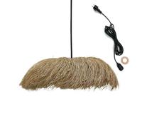 Lumisky Suspension sur secteur pour l'extérieur HAVANA OUTDOOR CABLE en herbe marine et jute style bohème 5m de longueur de câble