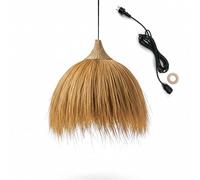 Lumisky Suspension sur secteur pour l'extérieur MASAI OUTDOOR CABLE en herbe de rayung style bohème 5m de longueur de câble