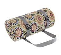 LumiSyne Couverture De Pique-Nique, Portable avec Poignée, Motif Géométrique Boho, Imperméable Anti Sable Tapis De Plage, Tapis De Pique-Nique, Tapis d'Extérieur pour Camping Parc Jardin, 145 x 200cm
