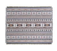 LumiSyne Couverture Plaid En Coton Tissé Avec Gland Style Ethnique Bohème Motif Géométrique Aztèque Navajo Jeté De Lit Jeté De Canapé Couvre-Lit Couverture De Camping Tapisserie Nappes Tapis 160x130cm