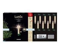 Lumix® SuperLight Bavaria 77901 Lot de 12 mini bougies LED sans fil pour sapin de Noël, Ivoire, 9 cm, blanc chaud, avec télécommande, fabriquées en Allemagne