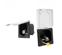 LumoCheefy Boîte murale multifonction pour camping-car, prise 10 A, IP44, raccord de gaz, blanc (interface gaz)