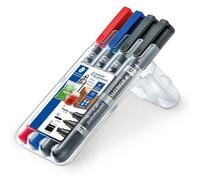 Lumocolor Boîte De 4 Stylos Permanents À Double Extrémité Avec Pointes Et Couleurs Assorties, 348 Swp4