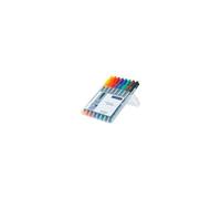 Staedtler Stylo feutre permanent Lumocolor 317 1 mm couleurs assorties - Pochette de 8