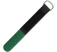 Lumonic 10 Pièce Colliers de serrage auto-agrippants noir/vert | 400x30mm | normal | oeillet métallique robuste, hook + look pour câble réutilisable plusieurs fois | gestion facile des câbles et ran