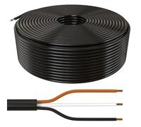 Lumonic 100m FLRYY Câble de véhicule 3x1,5mm² Noir | 3 Fils | Câble de remorque | câble Automobile multiconducteur | Résistant aux huiles et aux carburants, Ignifuge | Basse Tension