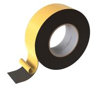 Lumonic 10m EPDM Bande d'étanchéité autocollante 50mm x 1mm I Bande pour fenêtres et portes I Joint de fenêtre porte caoutchouc pour protection contre le froid