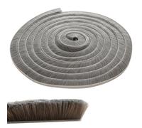Lumonic 10m Joint à brosse gris 20mm | Auto-adhésif + Découpable | Coupe-courant d'air, protection contre le froid, moustiquaire pour fenêtres, portes, armoire