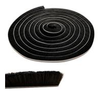 Lumonic 10m Joint à brosse noir 20mm | Auto-adhésif + Découpable | Coupe-courant d'air, protection contre le froid, moustiquaire pour fenêtres, portes, armoire