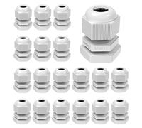 Lumonic 20x presse-étoupe M16 IP67 métrique d5-9mm I Passe-câble étanche en gris I Raccords, passage de tuyau M16