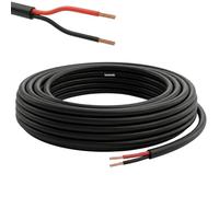 Lumonic 2x0,34mm² LED Ligne de contrôle noir 20m | câble gainé 2 fils flexible | LiYY Extension, Câble d'alimentation, Câble d'alimentation LED, Câble de commande