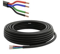 Lumonic 4x0,34mm² RGB LED Ligne de contrôle noir 10m | câble gainé 4 fils flexible | LiYY Extension, Câble d'alimentation, Câble d'alimentation LED, Câble de commande