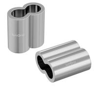 Lumonic 50x Pince à sertir pour Ø8mm Câble métallique | Aluminium | Douille double | Serre-câble, serre-câble pour câble métallique, corde | Pince pour câble métallique pour support de plantes grimpan