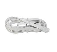 Lumonic 5m RGBW CCT LED Câble de rallonge blanc Connecteur 6 Pin femelle & mâle - Câble RGB dimensions 18x6mm - Pour alimentation ou rallonge