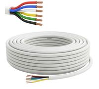 Lumonic 6x0,34mm² RGBW LED Ligne de contrôle noir 50m | câble gainé 5 fils flexible | LiYY Extension, Câble d'alimentation, Câble d'alimentation LED, Câble de commande