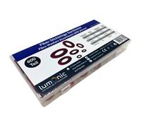 Lumonic Assortiment de joints en fibre | 600 pièces, 12 tailles courantes (10-32mm) | Kit de joints plats sanitaires | dans une boîte d'assortiment pratique