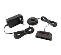 Lumonic Bloc d'alimentation LED pour éclairage de bord de verre 12V 18W avec interrupteur de pied & distributeur 6 voies | 340cm | Plug & Play | Transformateur pour éclairage de la tablette en ver