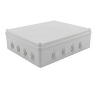 Lumonic Boîte de distribution en saillie IP65 Blanc | extra large, 400x350x120mm, 16 entrées de câble | Couvercle vissé | PVC de haute qualité | Grand espace intérieur pour les profilés chapeau, les b