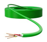 Lumonic Câble de bus Premium 2x2x0,8mm 10m | tout cuivre OFC, blindé | vert avec marquage au mètre | Smart Home, mise en réseau, contrôle, domotique