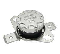 Lumonic Interrupteur thermique 50°C Contact NC 250V 10A Interrupteur de température thermostat KSD301 Bimétal Protection thermique